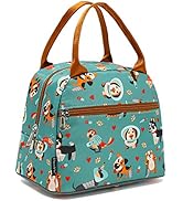 FlowFly Lunch Bag Tote Bag Lunch Organizer Lunch Holder Insulated Lunch Cooler Bag for Women/Men,Dog