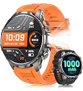 Military Smart Watches for Men, 1.91" Men's Smart Watch with 1000mAh/5 ATM Waterproof/LED Flashli...