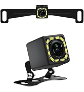 VOJKOREL Vehicle Backup Cameras 12 LED Night Vision 140 Degrees Fisheye Wide Angle Rear View Came...