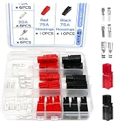 Tmyjfjingxi 40 PCS 15/30/45A Power Connector Assortment Kit Red and Black Quick Disconnect Batter...