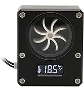 Pc Water Flow Meter, 3Pin Interface G1/4 Thread Water Flow Indicator, Pc Water Cooling Temperatur...