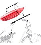 Bike Hoist- Heavy Duty for Space Saving - Road, Commuter &amp; Mountain Bikes, Holds Kayaks &amp; Ladders...