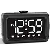 Peakeep 115dB Super Loud Alarm Clock for Heavy Sleepers Hearing Loss, 6 Wake-up Sounds Siren Jack...