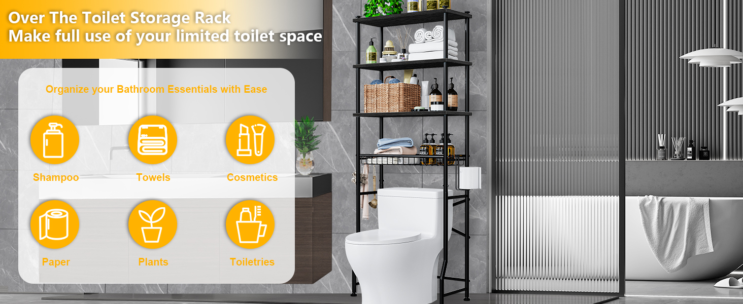 bathroom storage over toilet