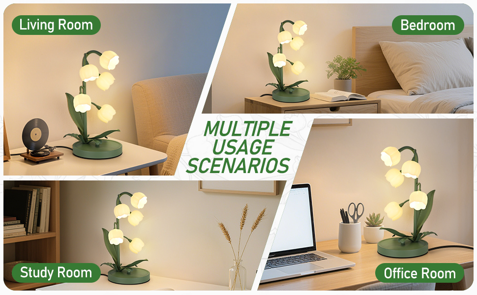 Flower Table Lamp for Bedroom