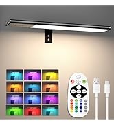 Diomart RGB Color Changing Picture Light for Wall Art, Wireless Dimmable LED Art Light with Remot...