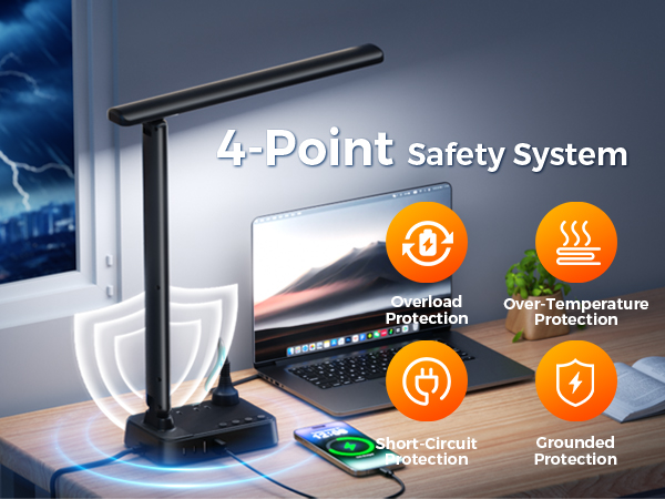 desk lamp with charger