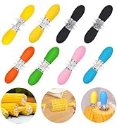 PEOUWNES 16 Pcs/8 Pairs Corn Holders, Stainless Steel Corn Cob Holders Corn on The Cob Skewers, I...