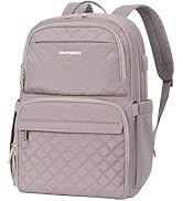 EMPSIGN Laptop Backpack Purse for Women and Men with USB Charging Port, 15.6 Inch Travel Water Re...