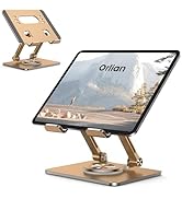 Tablet Stand Holder with Thickened 360°Rotating Base Dual Rod Adjustable Aluminum Stand for All 5...