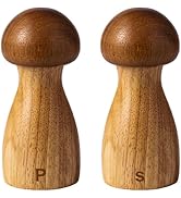 Wooden Salt and Pepper Grinder Set 2 Pack, Manual Pepper Mill Grinder Set, Adjustable Ceramic Pep...