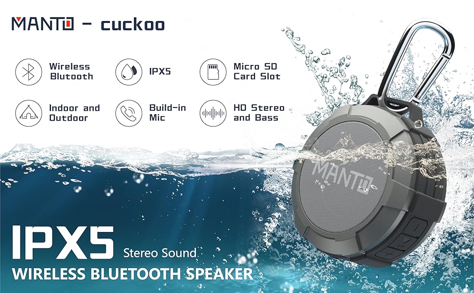 MANTO Cuckoo Portable Bluetooth Speaker