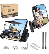 10L0L 2024 Newest Golf Cart Mirrors, Universal Convex Rear View Folding Side Mirror for Club Car,...