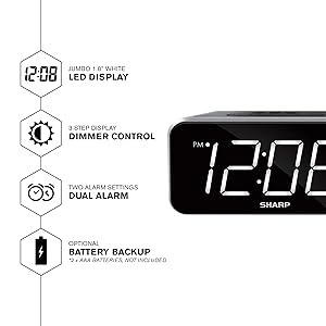 clean look modern design alarm clocks digital LED