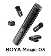 BOYA Magic-03 Wireless Lavalier Microphone, 30Hrs Battery,328FT Los Range, Safety Track &amp;Limiter,...