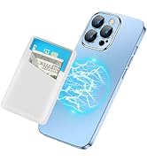 SHANSHUI Magnetic Phone Wallet, Soft Leather Magnetic Card Holder fo Back of Phone Card Wallet fo...