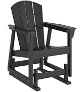 Aoxun Adirondack Outdoor Rocking Chair, HDPE Wood-Like Patio Rocking Chairs with Wide Seat, Porch...