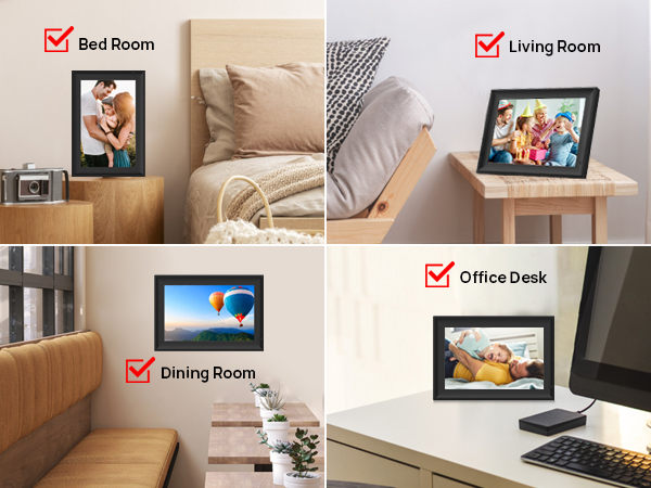 32GB FRAMEO 10.1 Inch Smart WiFi Digital Photo Frame