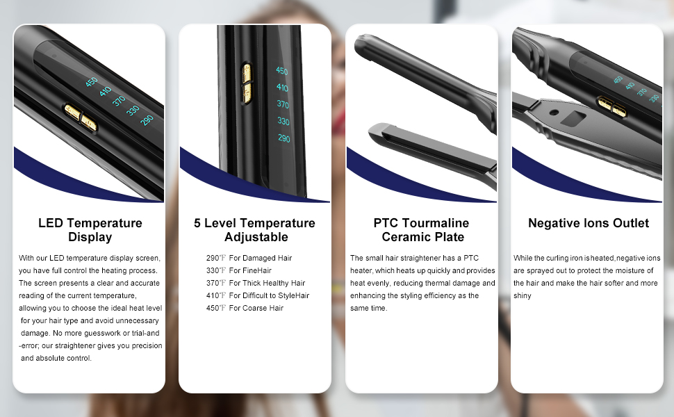 Small Flat Iron Pencil Flat Iron for Short Hair Mini Hair Straightener for Edges
