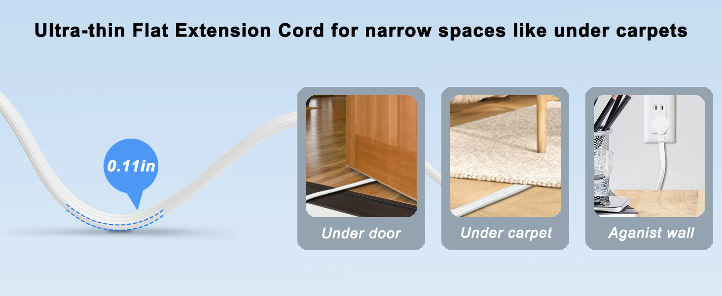 Long Cord Surge Protector Power Strip 20 25 15 FT feet foot Extension Cord indoor