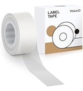 MakeID L1 E1 Q1 Label Maker Tape Refills, 16mm x 4m (0.63" x 13') Continuous Sticker Thermal Lami...
