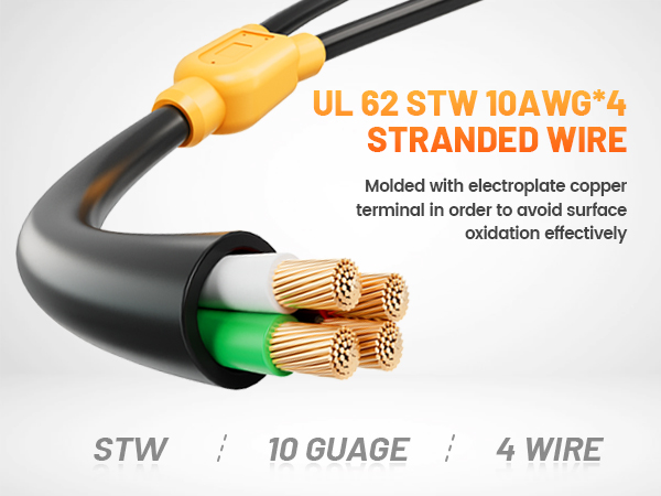 NEMA TT-30P Male to 3X 5-15R/5-20R T-Blade Female with LED Power Indicator