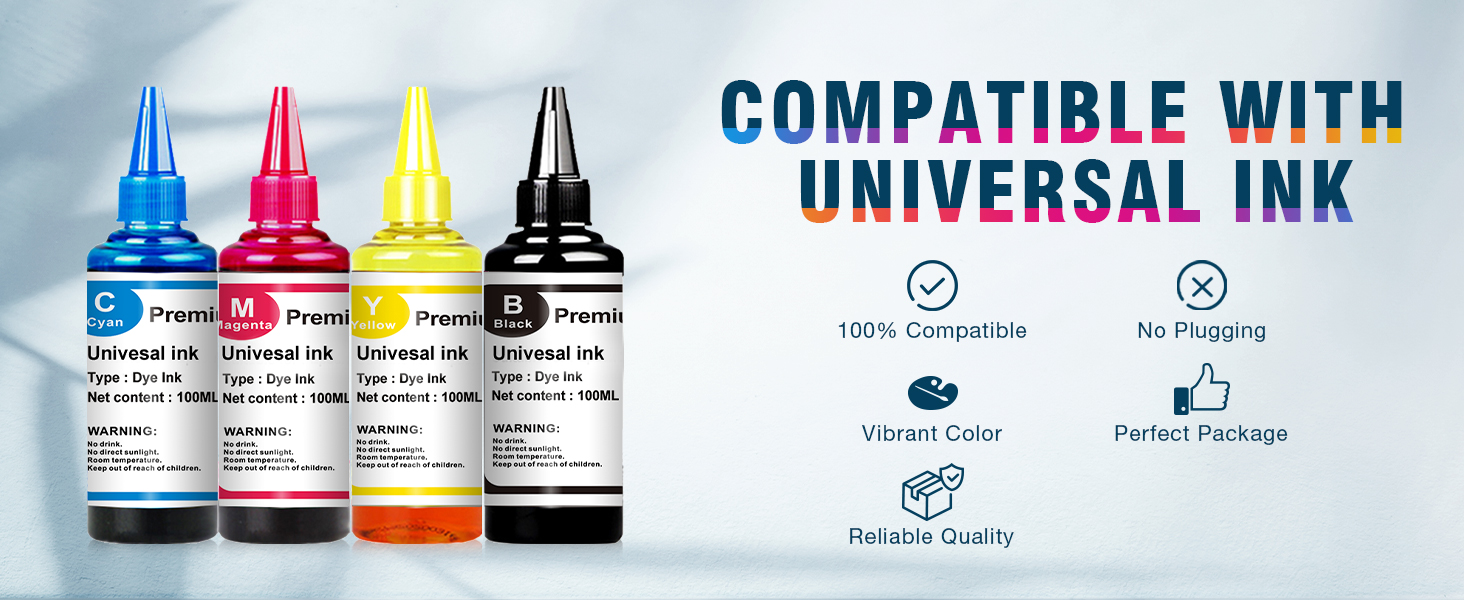 universal ink compatible for CANON HP printer