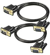 VGA to VGA Cable 6ft 2-Pack,UKYEE SVGA HD15 Cord 1080P Full HD VGA Computer Monitor Cables with 1...