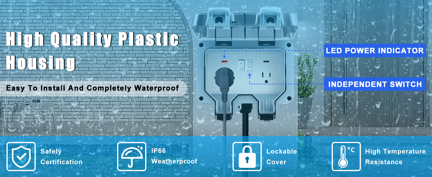 Waterproof Outdoor Outlet Box