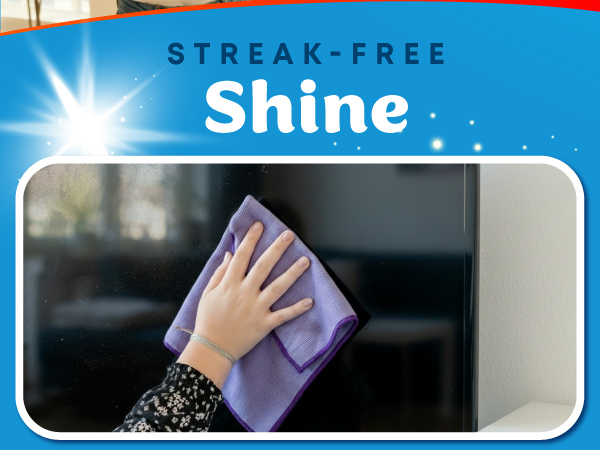 Microfiber Window &amp; Glass Cleaning Cloth No Detergents Magic Streak Free Ultra Microfiber Towel