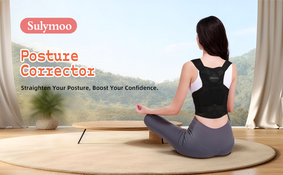 Back Brace Posture Corrector for Women and Men, Shoulder Straightener, Adjustable Full Back Support
