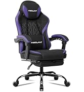 Misolant Gaming Chair, Fabric Gamer Chair with footrest for Adults, High Back Ergonomic Computer ...