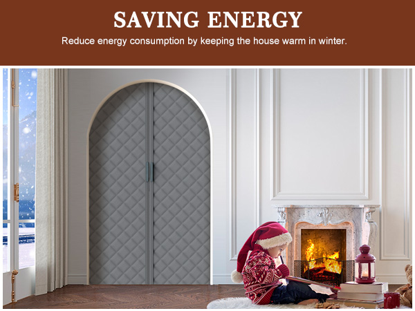 magnetic thermal insulated door curtain