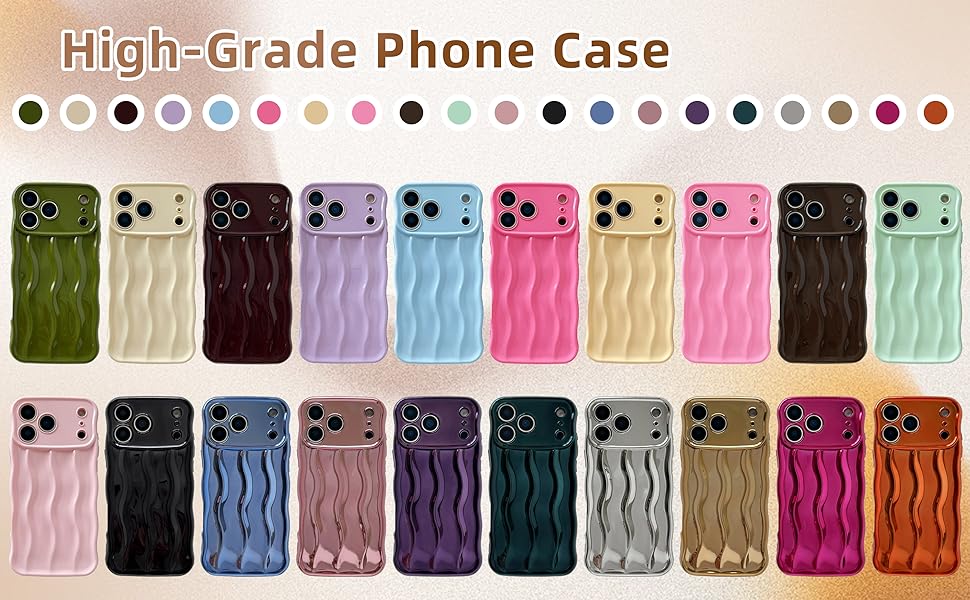 Water Ripple Pattern Curly Wave Frame Soft Phone Case