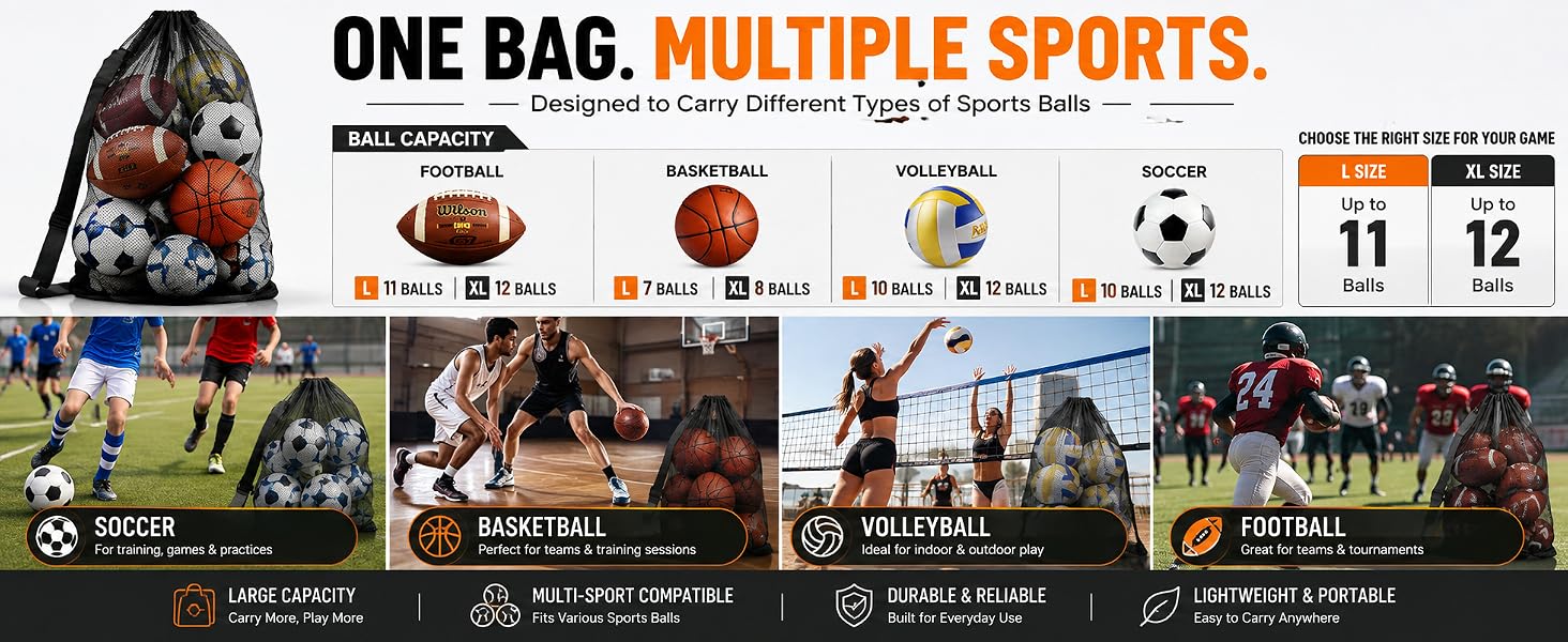 Extra Large Mesh Ball Bag