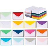 140 Mini Envelopes With White Blank Note Cards, Mini Envelopes 4"x 2.7" For Business Cards, Gift ...