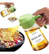 2 in 1 Glass Oil Sprayer &amp; Dispenser,16oz/470ml Olive Cooking, Air Fryer, and Salad, for Kitchen ...