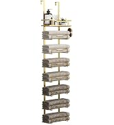 Hanging Towel Racks for Bathroom No Drill - Over The Door 8-Tier Bath Towel Storage Organizer for...
