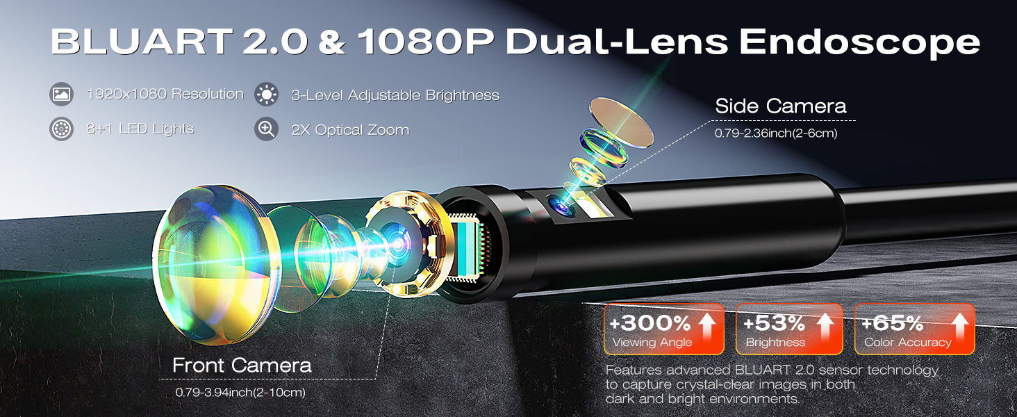 snake camera with light