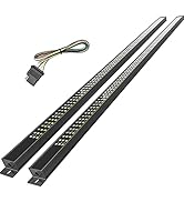 MICTUNING Triple Tailgate Light Bar Waterproof Plug-and-Play Aluminum Frame with 4-Way Flat Conne...
