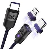 BRIMFORD 240W USB C to USB C Charger Cable, 48V 5A Magnetic Charging Cable 1.6ft, Nylon Braided F...