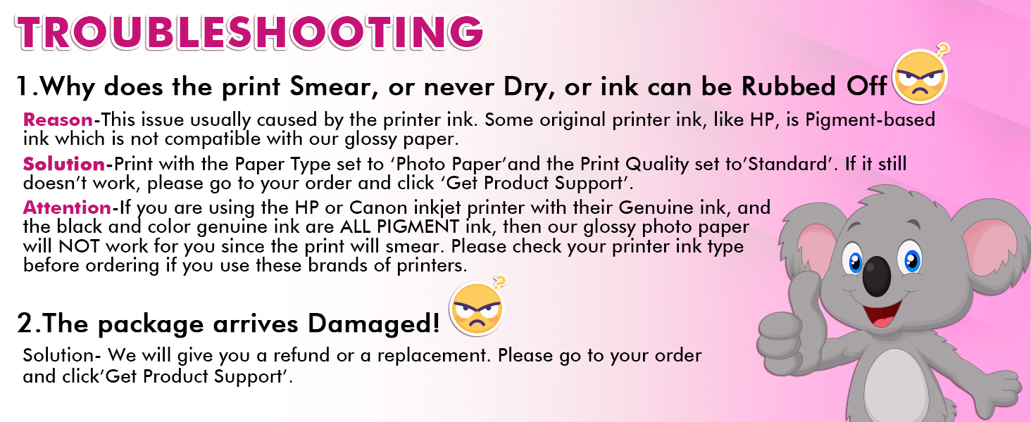ink smear