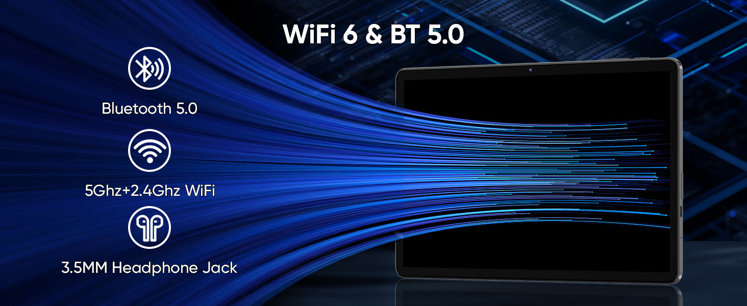android 16 tablet with dual band wifi 6