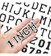 108PCS Iron on Letters and Numbers 1 inch Small Embroidered Letter Patches, A-Z &amp; 0-9 Alphabet Ap...