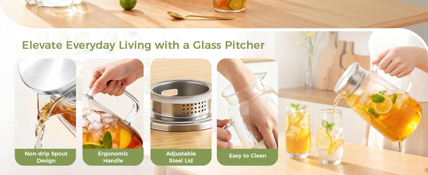 water pitcher glass