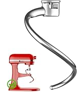 Stainless Steel Spiral Dough Hook for KitchenAid 5Plus &amp; 6QT Bowl-Lift Stand Mixer, Rustproof &amp; E...