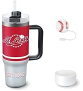 Veminei Tumbler 30oz Straight Skinny Car Cups With Insulated Cup Sleeve Portable Handle, Sports T...