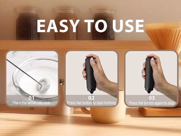 Rechargeable Milk Frother Hanheld