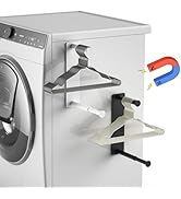 MFTEK Magnetic Hanger Holder for Laundry Room, 2 Pack Magnetic Hanger Organizer Stacker, Extendab...