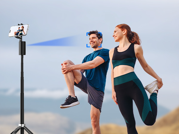 Collapsible design, long battery life—our Apple phone auto-tracking stand is portable for any trip.